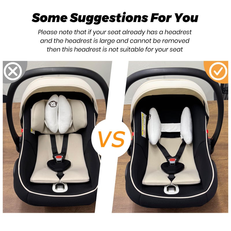 StoHua Adjustable Infants and Baby Neck Head Support,U-Shape Children Travel Pillow Cushion for Car Seat,Offers Protection Safety for Kids - Image 3